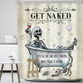 thumbnail image 1 of Rdsfhsp Funny Skull Skeleton Shower Curtain 72Wx72H Gothic Spooky Bone in Bathtub Halloween Vintage Bath Curtain, 1 of 5
