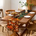 thumbnail image 1 of Rdsfhsp Halloween Animal Linen Table Runner 13x72 Inch, Cute Owl Cat Pumpkin Pattern Table Runner for Dining Room Kitchen Decor, Fall Holiday Party Home Decoration, 1 of 5