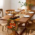thumbnail image 1 of Rdsfhsp Halloween Animal Linen Table Runner 13x72 Inch, Owl Cat Pumpkin Pattern Table Runner for Dining Table Decor, Cute Fall Holiday Kitchen Decoration, 1 of 5