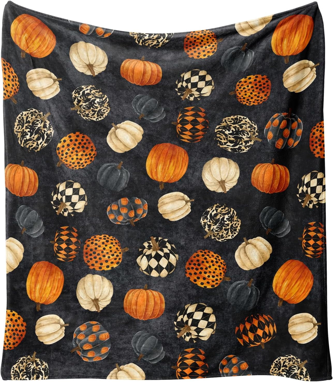 Rdsfhsp Halloween Pumpkin Blanket,Fall Halloween Flannel Blanket for