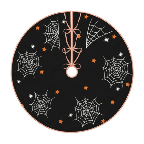 Rdsfhsp Halloween Spider Web Tree Skirts 36", Xmas Tree Cloth Mats Trees Skirts for Decor, Home Decoration