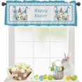 thumbnail image 1 of Rdsfhsp Happy Easter Gnome Valance Curtain for Window, Dwarf Colored Eggs Carrots Rod Pocket Kitchen Valances Short Curtain Panel, Windows Treatment Drapes for Bedroom Living Room Kitchen, 1 of 5