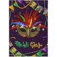 thumbnail image 1 of Rdsfhsp Happy Mardi Gras Mask Welcome Garden Flag 12x18 Inch Fleur De Lis Carnival Yard Flags Small Vertical Double Sided House Flag Holiday Decorative Flags for Yard Farmhouse, 1 of 5