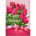 thumbnail image 1 of Rdsfhsp Happy Mother's Day Welcome Linen Garden Flag 12x18 inch Pink Tulips Small Yard Flag for Holiday Spring Summer Outside Decor, 1 of 5