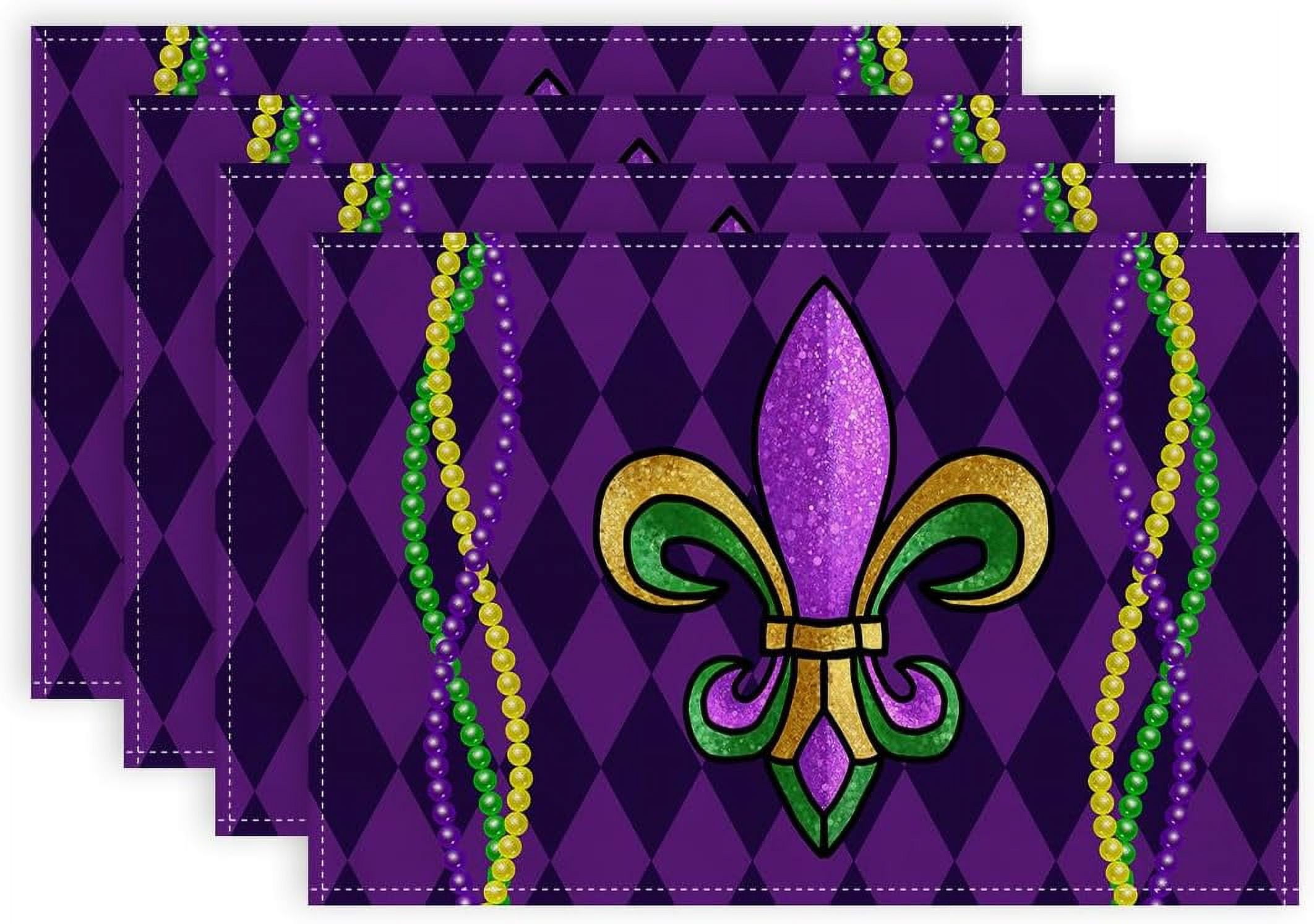 mardi gras table placemats