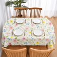 thumbnail image 1 of Rdsfhsp Oval Tablecloth, Pastel Floral Table Cover for Kitchen & Dining Table, Washable Decorative Tablecloth, Reusable Table Protector, Garden Flower Home Decor, 1 of 4