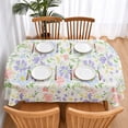 thumbnail image 1 of Rdsfhsp Oval Tablecloth, Purple Wildflower Floral Table Cover for Dining Table, Washable Decorative Kitchen Tablecloth, Reusable Table Protector for Dining Room, Spring Home Decor, 1 of 5