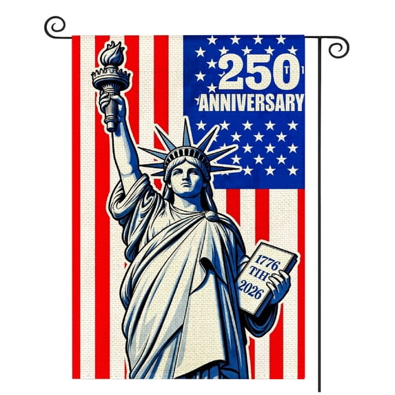 Rdsfhsp Patriotic Statue of Liberty US Flag Garden Flag 12x18 Double Sided, Outdoor Yard Flags Holiday Decor for Home Lawn Outside