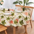 thumbnail image 1 of Rdsfhsp Red Berry Green Vine Oval Tablecloth, Country Floral Farmhouse Table Cover, Machine Washable 60" x 84" Oval Table, 1 of 4