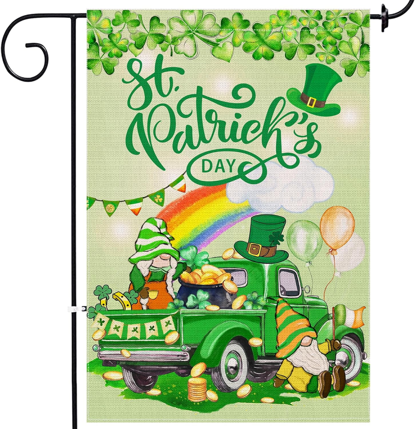 applique garden flags st patricks day
