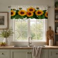 thumbnail image 1 of Rdsfhsp Sunflower Window Valance Curtain, Bright Floral Pattern Kitchen Valance with Rod Pocket, Farmhouse Home Decor Short Curtain, 1 of 5