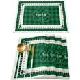 thumbnail image 1 of Rdsfhsp Table Placemats Set of 4, Green Buffalo Plaid Lucky Clover Heat Resistant Farmhouse Place Mats for Dining Table Kitchen Decor 12x18 Inch, 1 of 5