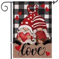 thumbnail image 1 of Rdsfhsp Valentines Day Garden Flag, Valentines Day Decor Gnomes Yard Flag 12x18 Double Sided, Valentine Garden Flags Buffalo Plaid Burlap Signs Home Decorations Rustic Welcome Love Outdoor Farmhouse, 1 of 5