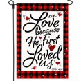 thumbnail image 1 of Rdsfhsp Valentines Day Linen Garden Flags 12x18 inch Double Sided Welcome Valentine's Day House Party Decorations for Outdside Yard, 1 of 5