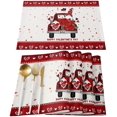 thumbnail image 1 of Rdsfhsp Valentines Day Placemats Set of 4, Truck Gnome Rose and Sweet Heart Red Plaid Heat Resistant Farmhouse Place Mats for Holiday Dining Table Kitchen Decor 12x18 Inch, 1 of 5