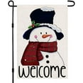 thumbnail image 1 of Rdsfhsp Welcome Christmas Garden Flag 12x18 Inch Double Sided Linen Yard Flags Winter Yard Outdoor Decoration, 1 of 5