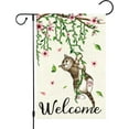 thumbnail image 1 of Rdsfhsp Welcome Spring Garden Flag 12x18 Double Sided, Linen Small Cat Flower Floral Garden Yard Flags for Seasonal Outside Outdoor House Decoration, 1 of 5