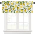 thumbnail image 1 of Rdsfhsp Yellow Lemon Rod Pocket Polyester Valance Curtain for Living Room Kitchen Decor 54x18 inch, 1 of 5