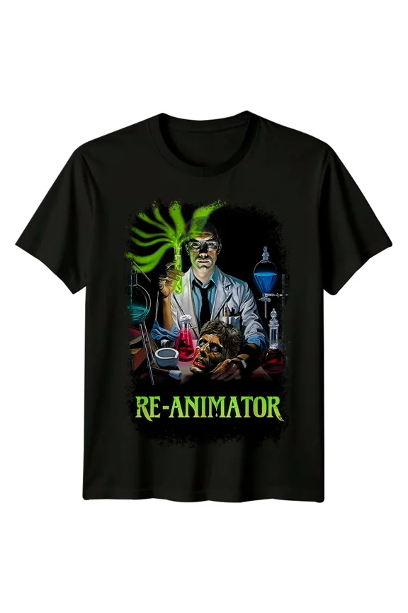 Re-Animator (1985) Movie Poster Inspired T-Shirt Retro 80s Tee Unisex
