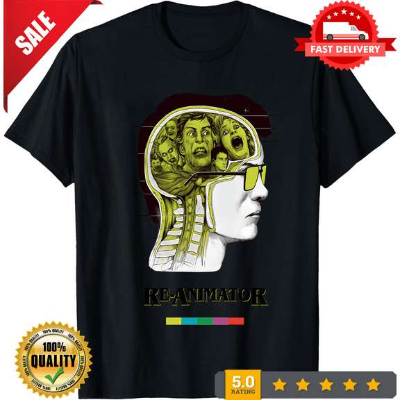 Re-Animator Horror Fantasy Movie T-Shirt Cool Ideal Tee Top Poster shirt for Ladies and Gentlemen, LIMITED EDITION-TH64649