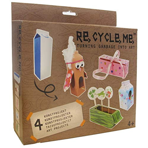 ReCycleMe Boys & Girls Kids Art Project Craft Kit MAKE ART OUT OF TRASH