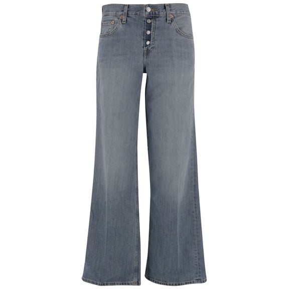 Re/Done Wide-Leg Cotton Denim Jeans With Washed Finish (Women's)