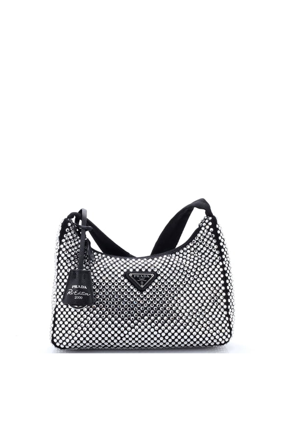 Re-Edition 2000 Hobo Crystal Embellished Satin Mini By Rebag