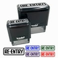 thumbnail image 1 of Re-Entry Event Club Bar Self-Inking Rubber Stamp Ink Stamper for Business Office - Yellow Ink - Large 2-2/4 Inch, 1 of 7