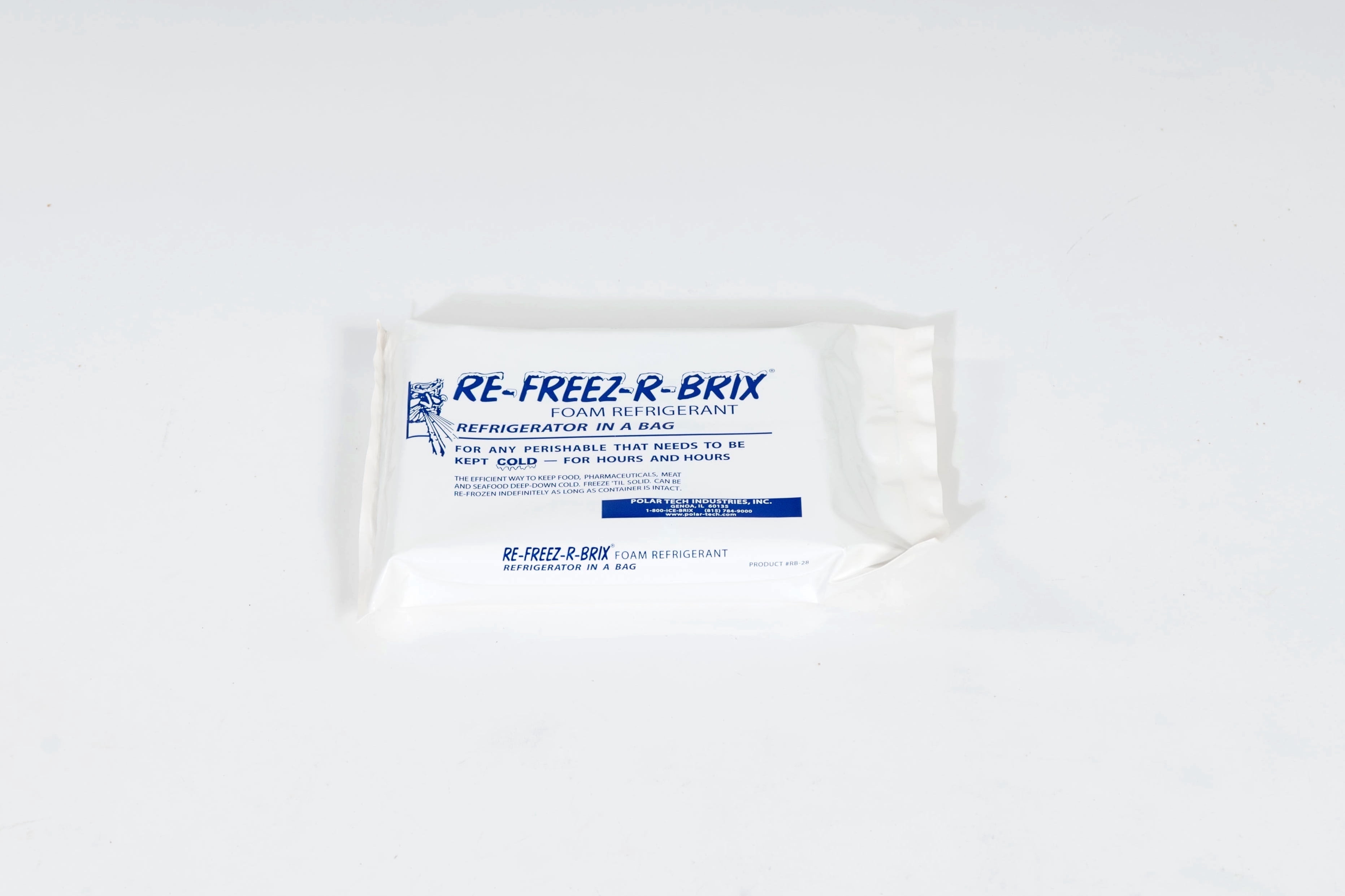 SSBM Re-Freez-R-Brix® Cold Bricks 4 x 2 1/4 x 1 1/2", 7.5 oz 48/Case Long-Lasting Cold Packs for Shipping Perishables