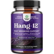 Natures Craft Hang-12 DHM Liver Supplement for Rehydration and Post-Drinking Support, 120 Capsules