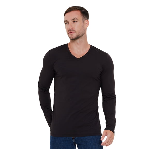 Re:Luxe Essential Long Sleeve V-Neck - Classic Fit