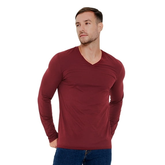 Re:Luxe Essential Long Sleeve V-Neck - Classic Fit