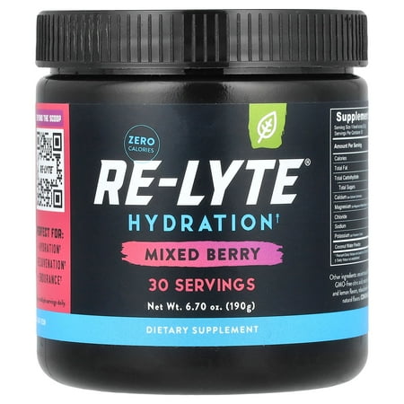 Redmond Trading Company Re-Lyte® Hydration, Mixed Berry, 6.7 oz (190 g)