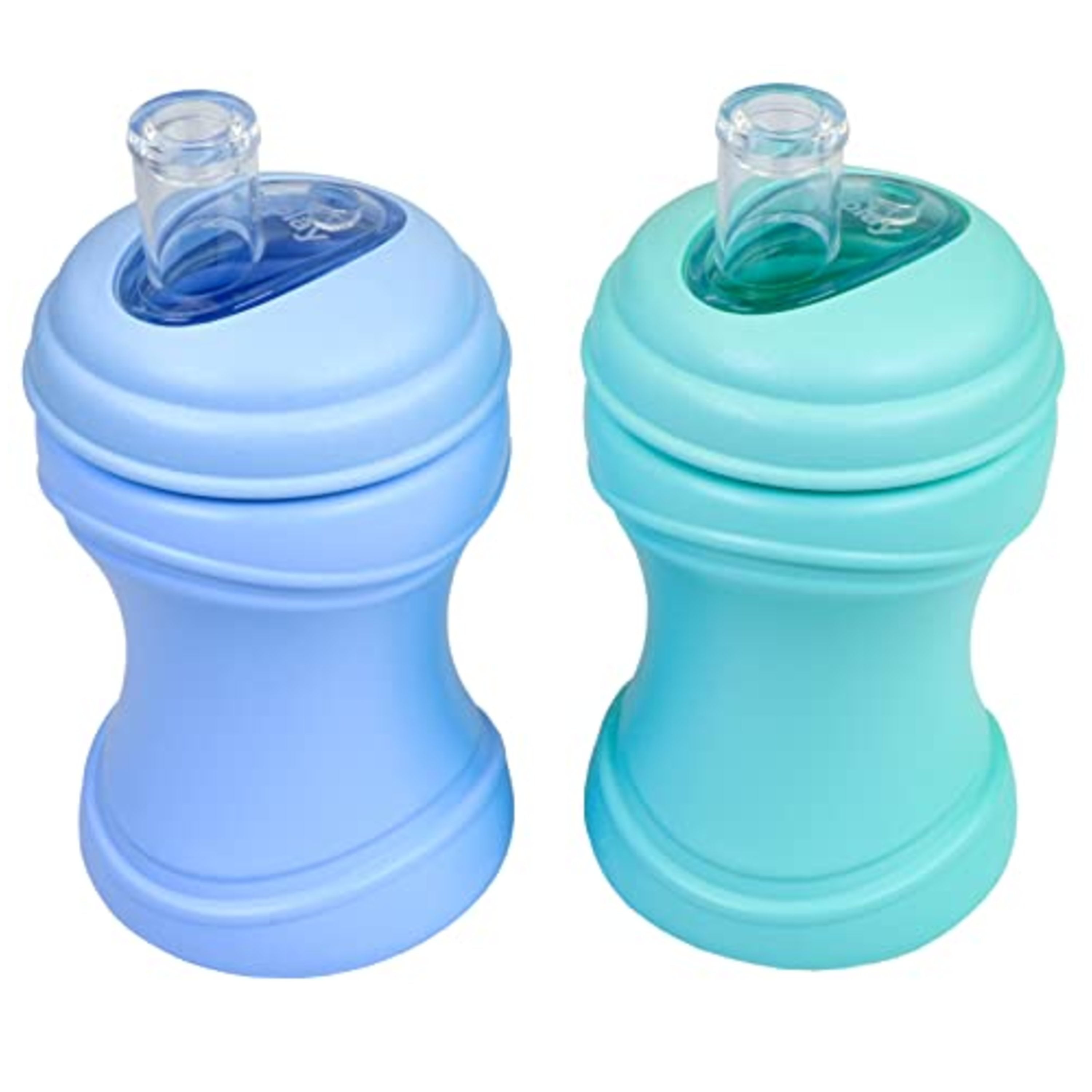 Re-Play Baby Sippy Cups for Toddlers 2pk Soft Spout Sippy Cup Ice Blue Mint