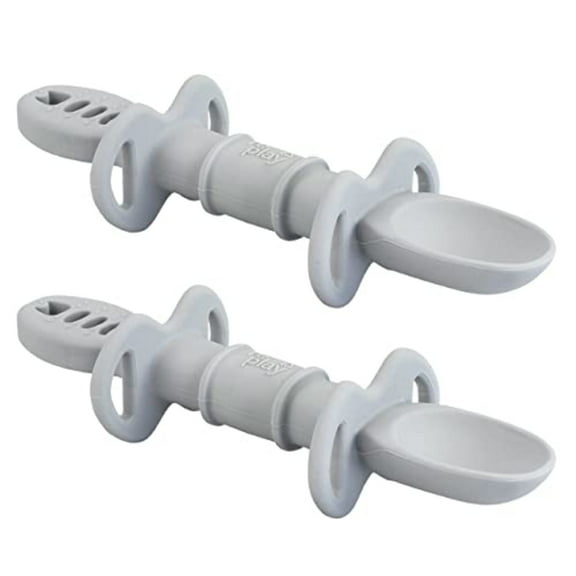 Re-Play Dip n ReDip Feeding Tool, Toddler Feeding Supplies, Grey, 2 Pack