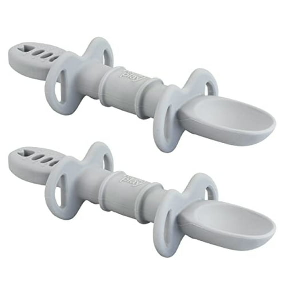Re-Play Dip n ReDip Feeding Tool, Toddler Feeding Supplies, Grey, 2 Pack