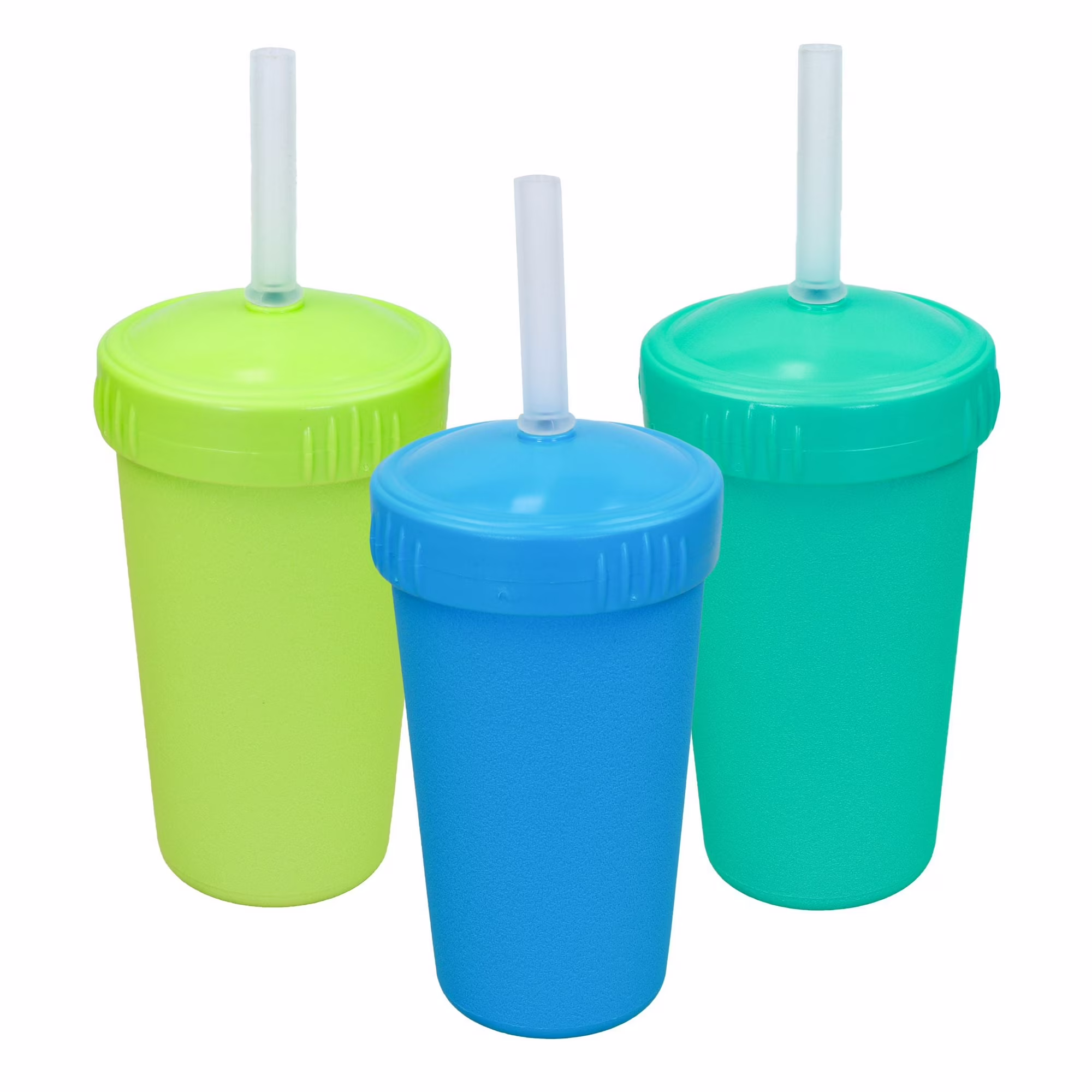 thumbnail image 1 of Re-Play Sippy Cups for Toddlers - 10 oz. Straw Cups for Kids with Silicone Locking Straws - Dishwasher & Microwave Safe - Made in the USA - Set of 3- Under the Sea, 1 of 9
