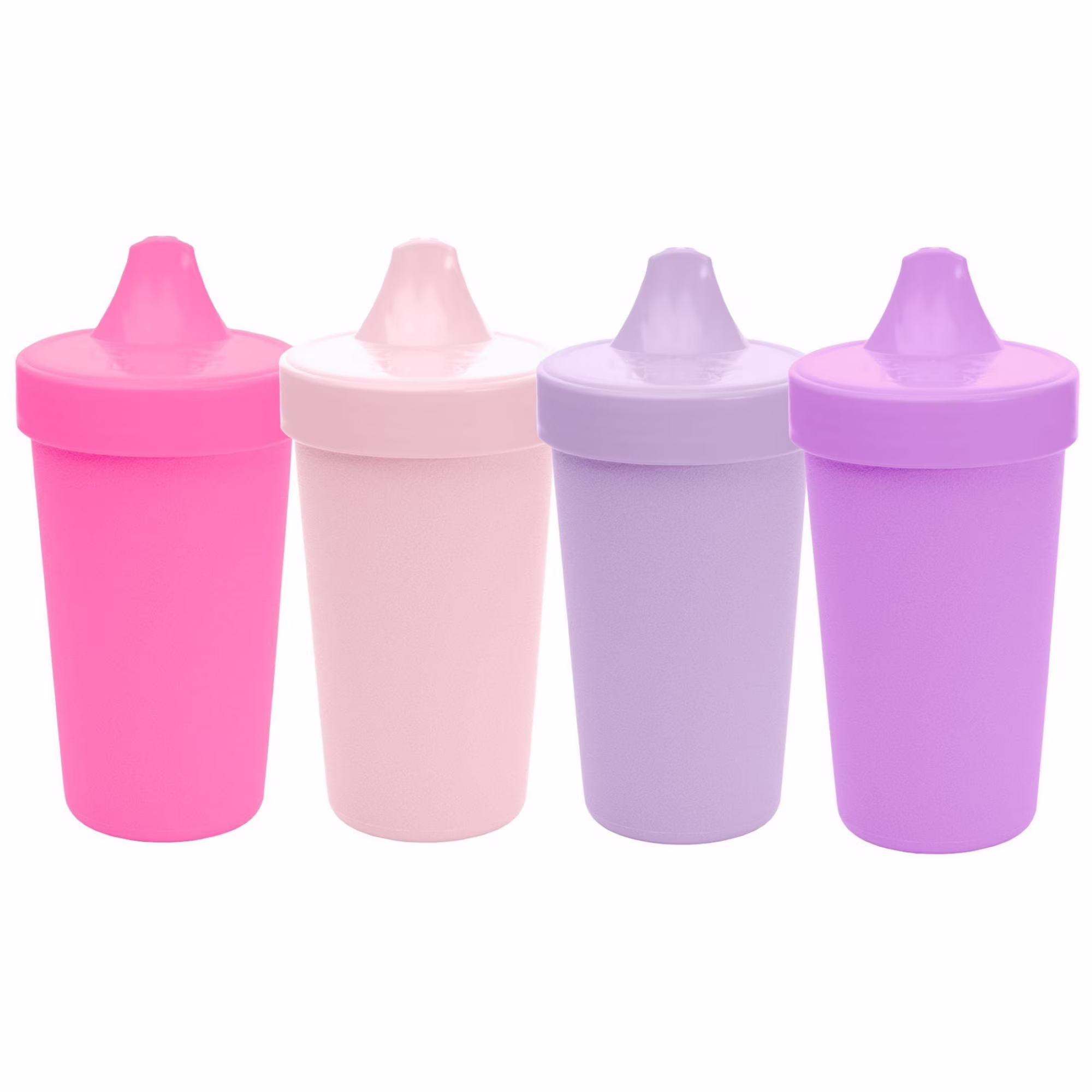 Re-Play Sippy Cups for Toddlers - 10 Oz. Reusable Spill Proof Cups for Kids, Dishwasher/Microwave Safe - Made in the USA - Set of 4 - Pixel Blush