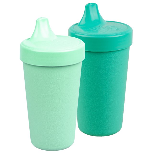 RePlay Sippy Cups for Toddlers, 2pk 10oz No Spill Sippy Cup, Aqua Mint