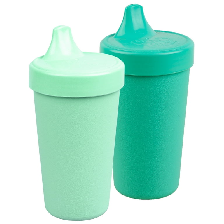 Re-Play Silicone Sippy Cups for Toddlers, 8 oz Kids Cups No Spill Cup Aqua