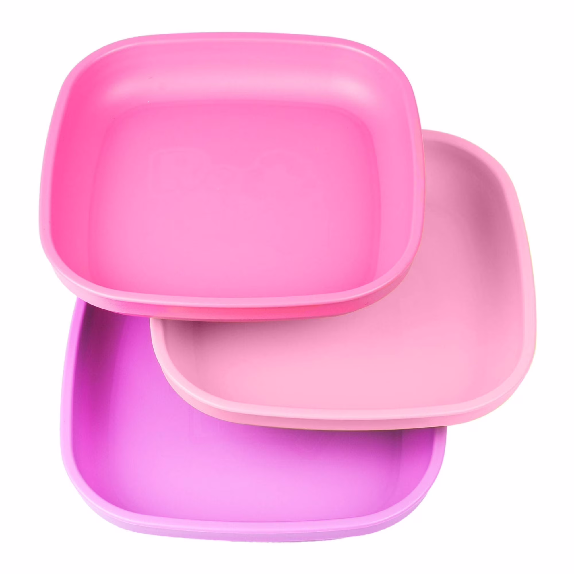 thumbnail image 1 of Re-Play Toddler Plates - 7 inch Deep-Walled Flat Kids Plates - Dishwasher & Microwave Safe - Made in the USA - Set of 3 - Pixel Blush, 1 of 11