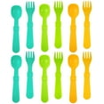 thumbnail image 1 of Re-Play Toddler Utensils Kids Silverware 12pk BPA Free Baby Utensil Aqua Asst, 1 of 8