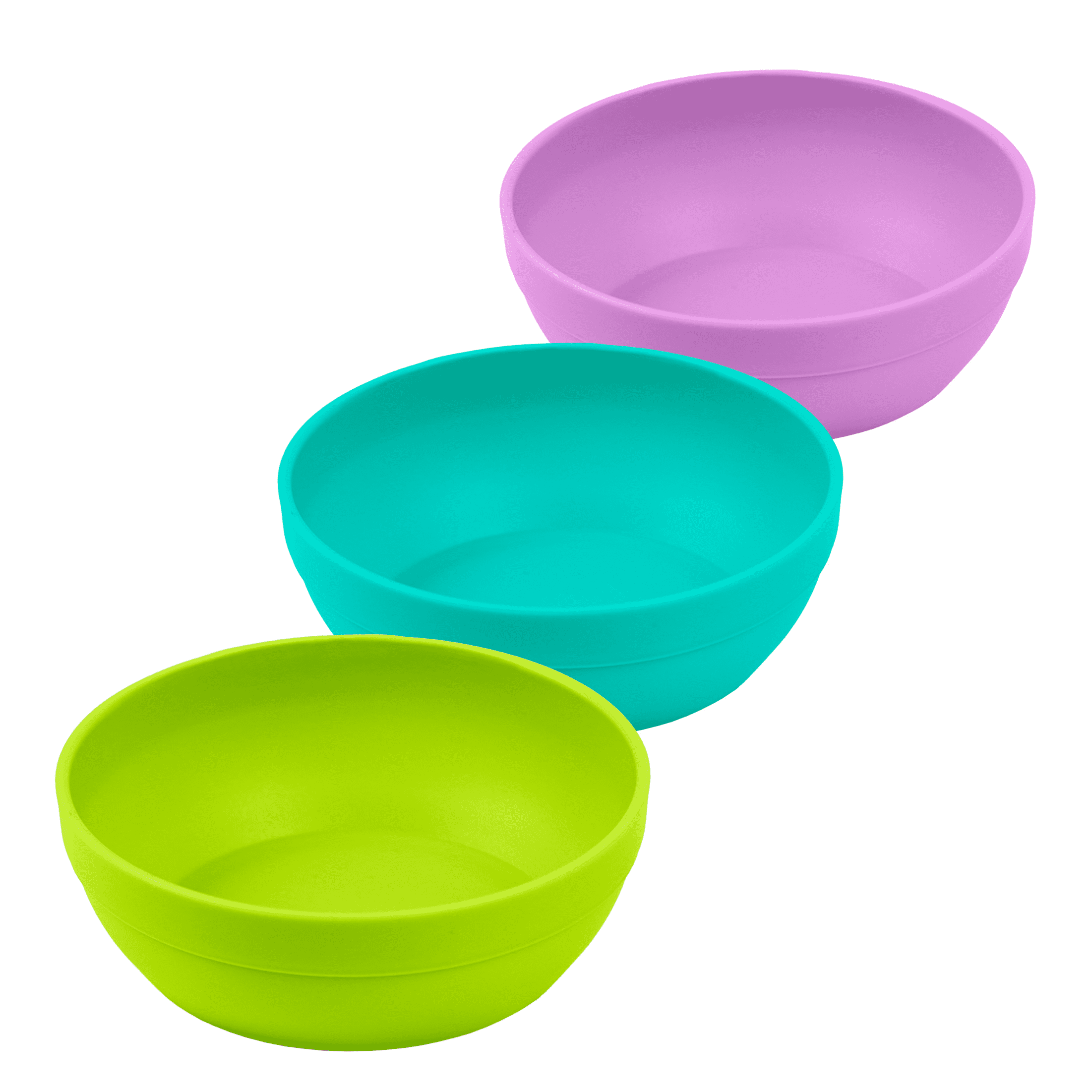 ReUSAbles by Re-Play Recycled Plastic, 3-Pack Bowls for Toddlers, Multicolor