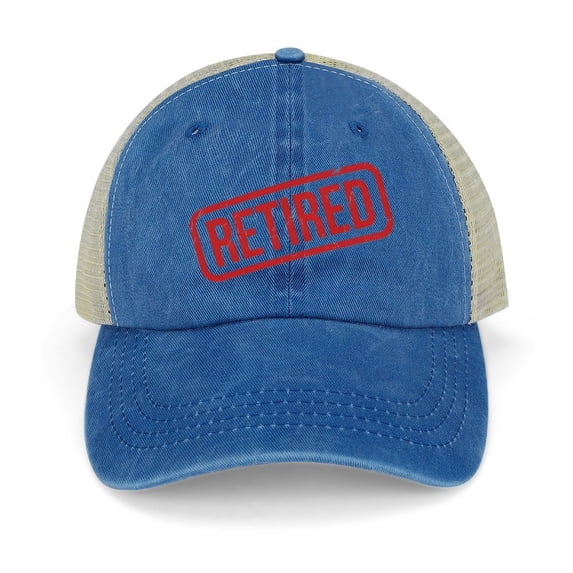 Re-Tired Dark Blue Hat Adjustable Funny Fashion Unisex Baseball Cap for Men Women