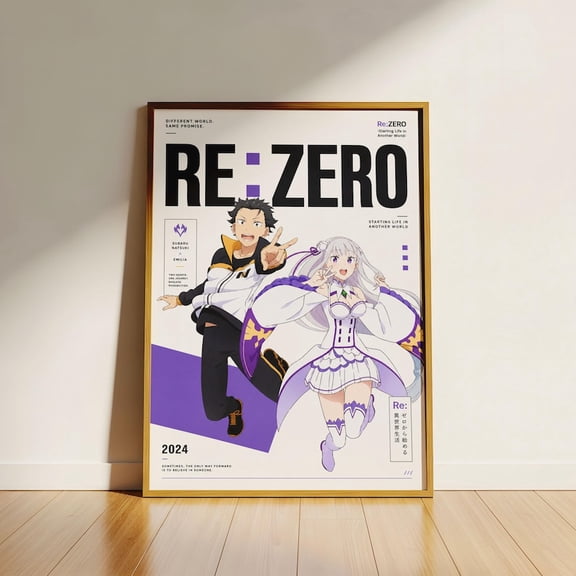 Re Zero Emilia Poster GooGate - 8X12, UNFRAMED