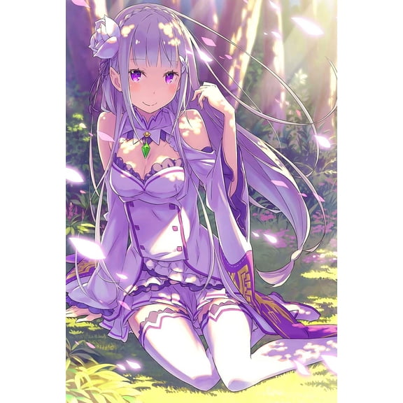 Re Zero Poster Emilia Anime Manga Poster - MULTIPLE SIZE, UNFRAMED
