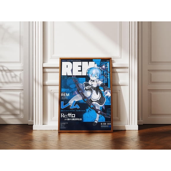 Re Zero Poster, Rem Kara Hajimeru Isekai Wall Art GooGate - 8X12, UNFRAMED
