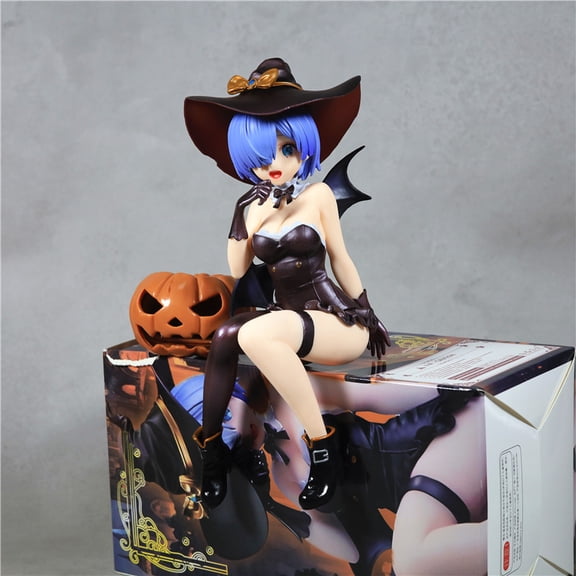 Re:Zero Rem Halloween Magic Night Enchantress 18cm Anime Figure Statue Desktop Decoration Gift