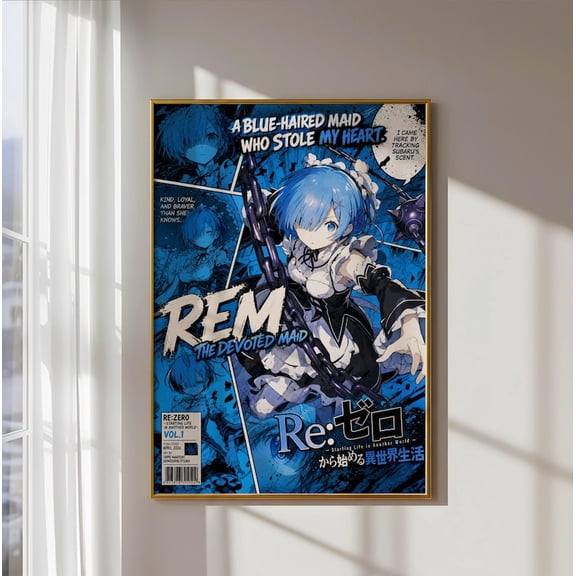 Re Zero Rem Starting Life Poster GooGate - 8X12, UNFRAMED