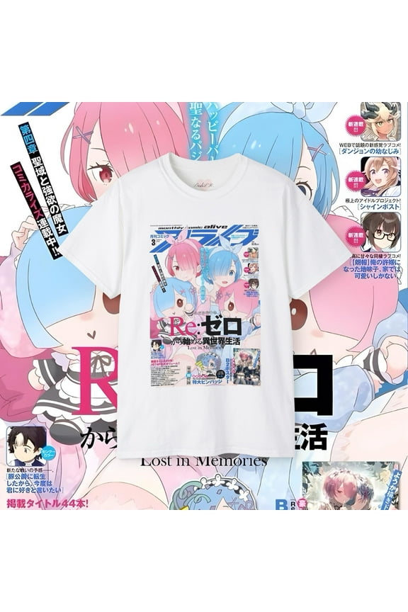 Re Zero Shirt Vintage Anime T-Shirt Retro Anime Shirt Gift For Him Gift For Her Anime Clothes Anime Merch Unisex Shirts